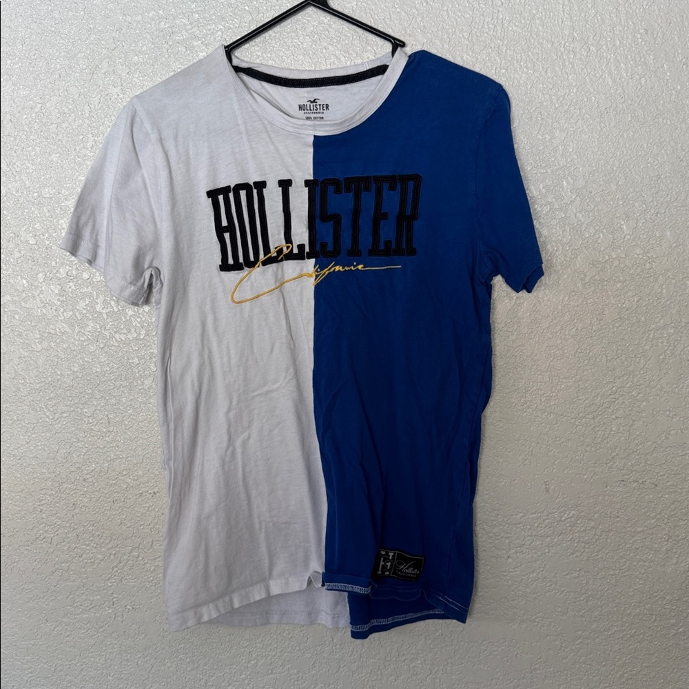 Hollister Two-Tone Blue and White Tee